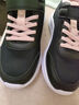 361°儿童运动鞋男童跑鞋秋冬密网轻便魔术贴女童皮革加绒保暖运动鞋 【四季密网】碳黑/洛阳粉色 35 实拍图