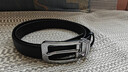 鳄鱼恤休闲百搭女士皮带简约玫瑰针扣头层牛皮腰带生日礼物2820黑色 实拍图