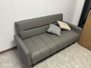 新款钢琴键猫爪皮折叠沙发多功能直排布艺网红懒人出租房小沙发床 【猫爪皮】浅灰色 钢琴款 140cm 含扶手不送抱枕 海绵款 实拍图