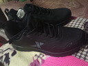 特步运动鞋男鞋跑步鞋冬季加绒皮面防水轻便减震休闲慢跑鞋棉鞋黑色 实拍图