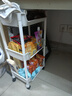 京东物流 书架推车式置物架移动落地储物架简易多层收纳架 3层 【带轮】容量升级 【稳固不晃】 实拍图