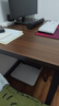 超·奈（CHAONAI）【顺丰到家】电脑桌家用台式简约办公卧室小户型学习桌简易书桌子 【单桌25MM厚桌面】黑架+古橡木 长100CM宽70CM高75CM 实拍图