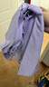 罗蒙（ROMON）牛津纺长袖衬衫男新款休闲纯棉衬衣青年时尚修身衬衫 CS19HF61021紫色 39 (建议120-130斤) 实拍图