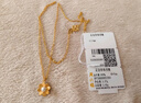 周六福花园派对黄金项链女珍珠吊坠生日礼物X0613050 约3.49g 40+5cm 实拍图
