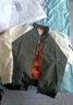 马登工装 美式复古撞色MA1飞行员夹克男秋季插肩拼色棒球服休闲外套 军绿撞白 L 实拍图