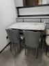 伊信家具（YISIGN）小户型天然微晶石可伸缩餐桌圆桌新款高端家用大理石餐桌椅组合 1.2伸缩餐桌+天然微晶石 实拍图