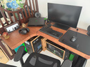 木藝生转角双电机电动升降电脑桌家用办公双人L型桌子工作台拐角书桌 双电3节插排左拐角3cm实木胡桃色 1.4*1.1M(升级加强版收纳横梁) 实拍图