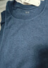 优衣库男装女装柔软圆领T恤/休闲长袖上衣25秋冬新款479783 67 海蓝色 L /175/100A 实拍图