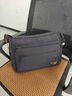 鳄鱼恤单肩包男士斜挎包休闲牛津布包大容量商务多功能轻便男包时尚出游 黑色大款【长33高24厚15厘米-双侧袋兜设计】 大款可放A4纸张 - 小款可放12寸IPAD 实拍图