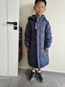 优衣库童装男童女童羽绒大衣/外套夹克保暖厚衣服473308 69 藏青色 140 实拍图