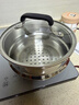 特福（Tefal）加厚316L不锈钢奶锅宝宝婴儿辅食锅 带蒸笼小汤锅煮面热奶锅煮奶 18cm 实拍图