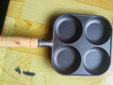 【大牌同款】章丘四孔铸铁煎蛋锅无涂层不易粘多功能早餐煎蛋锅 黑色17cm 铸铁四孔煎锅 实拍图
