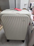 爱华仕【顺顺箱】行李箱男24英寸拉杆箱托运箱侧开盖多功能密码箱女白色 实拍图