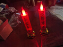 电子蜡烛 电蜡烛烛台无烟长明灯电池插电居家供灯财神爷灯佛烛台 20cm高-心合一对（电池用） 晒单实拍图