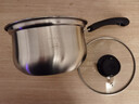 304不锈钢小奶锅宝宝婴儿辅食不粘煮面家用煮奶汤锅电磁炉食品级 304不锈钢奶锅单底 16cm 实拍图