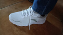 安踏男鞋运动鞋子男士秋冬季款皮面防泼水透气轻便软底白色跑步休闲鞋 【皮面防泼水神器】安踏白/灰-4 42 实拍图