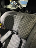 虎贝尔E360儿童通风安全座椅0-12岁婴儿宝宝车载360度旋转E1认证 E360-棋盘格灰 实拍图