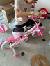 永久儿童自行车高碳钢车架带辅助轮2-6-10岁女童单车女孩公主款脚踏车 【白胎】公主粉+娃娃兜带小熊 14寸【适合身高95-115cm】 实拍图