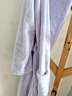 洁丽雅（Grace）加厚平纹浴袍 吸水可穿可裹浴巾 家用情侣保暖浴裙柔软浴衣 紫色 实拍图