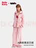 野兽派家居（tbh）宋雨琦同款三丽鸥Hello Kitty法兰绒家居服套装冬季可外穿睡衣女 Hello Kitty法兰绒家居服 粉红条纹 XS 实拍图