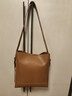 卡里普斯（CALYPSO）礼物水桶包大容量托特单肩包软牛皮女包通勤简约女士真皮斜挎大包 奶茶棕 实拍图