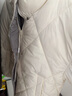 森马（Semir）棉服女冬季菱形格宽松立领抽绳棉衣休闲百搭慵懒气质温柔外套 奶白10501 M 【宽松版，建议拍小一码】 实拍图