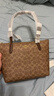 蔻驰（COACH）【品牌直供】女士FIONA24人造革手提单肩托特包棕褐色配棕色CBT18 实拍图