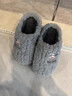 大嘴猴棉拖鞋男士秋冬季2025新款家居室内防滑厚底毛绒保暖棉拖鞋 灰色【加绒加厚】 42-43 正码【内长260MM】 实拍图