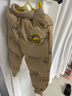WALNUT DUCK小黄鸭儿童冬季加厚束脚长裤新款休闲保暖冬装轻薄羽绒裤潮FK939 卡其色 100 （建议身高90-100） 实拍图