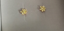 六福珠宝 足金栀子花黄金耳钉 计价G01G0027DS 约1.03克 实拍图