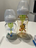 布朗博士防胀气奶瓶新生儿专用(0-3月玻璃150ml+3-6月PPSU270ml)萌兔金龙 实拍图