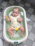 葆氏婴儿洗澡躺托神器新生儿浴盆可坐躺浴床宝宝浴网兜洗澡盆感温浴架 实拍图