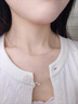 DAISY DREAM999银素链无吊坠项链女极简足银替换锁骨链万能裸链条细款颈链 【999银】40cm十字链 实拍图