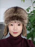 涼汘小浣熊帽子真皮雷锋帽女冬季护耳帽狐狸皮帽子  帽子女时尚洋气 儿童款4-12岁【可调节仿皮草】 实拍图