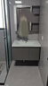 恒洁（HEGII）浴室柜陶瓷一体盆悬挂洗脸盆组合BC6220-80(镜柜BM6219-075卡其灰 实拍图