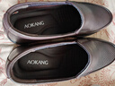 奥康（Aokang）官方男鞋 皮凉鞋夏季镂空带孔洞洞鞋男士商务休闲皮鞋棕色42码 实拍图