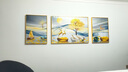 Sixpoetry 客厅装饰画现代简约沙发背景墙壁画轻奢三联晶瓷画大气高档挂画 福禄连年（铝合金外框） 晶瓷画左右50*70+中间100*70亮面 实拍图
