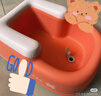 日康（rikang）洗屁股神器 新生儿洗PP专用洗澡盆 PU软垫X2010-2铅丹色 实拍图