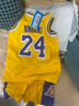 嫒嘻悠儿童篮球服套装背心无袖训练速干男童夏球衣运动服球衣24号女童 KB24号黄色 3XS（85-95cm） 实拍图
