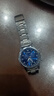 男士时尚商务手表三针数字刻度表盘潮流钢带青少年腕表石英表 蓝色【手表+送调表器】 实拍图