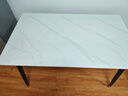 全品屋岩板餐桌家用4-6人小户型桌椅组合长方形现代简约吧台吃饭大桌子 【12MM厚】哑光雪山白 送货入户 120cm 【宽70CM】单桌子 实拍图