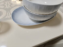 华青格家用大号蒸鱼盘浮雕釉下彩莱茵渐变12.5英寸西点盘餐盘陶瓷餐具 实拍图