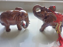 锦礼嘉大象摆件招财象一对客厅电视酒柜玄关工艺装饰品摆设乔迁开业礼品 中号檀木色 如意招财象 一对 实拍图