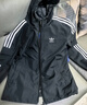 adidas经典三条纹运动连帽夹克外套男女春季阿迪达斯三叶草 黑色   XL 实拍图