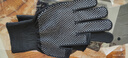 【已售10万 】手套骑行骑自行车半指防滑快递外卖钓鱼男女可触屏 漏五指手套2双【黑色】 均码 实拍图