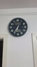北极星（POLARIS）夜光钟表自动对时挂钟客厅时尚家用简约2025新款智能时钟挂墙 深海蓝-智能对时款日历星期温湿 12英寸直径30.5厘米 实拍图
