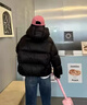 花花公子（PLAYBOY）羽袄绒服女短款2025新款小个子加厚羽袄绒服面包服外套宽松冬装 黑色 L 建议【125-145斤】 实拍图