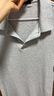 立蒙（LIMENG）【纯棉t】男士商务保罗衫夏季宽松纯色翻领T恤衫 浅灰XL 实拍图