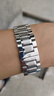 天王手表带实心精钢不锈钢表带GS5844P 3874 5963 5688S钢带男女 银色 22mm 实拍图