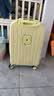 袋鼠（KANGAROO）多功能行李箱男女高颜值结实耐用学生旅行万向轮拉杆箱密码锁皮箱 柠檬黄【多功能加厚抗摔】 24英寸 【黄金尺寸】 实拍图